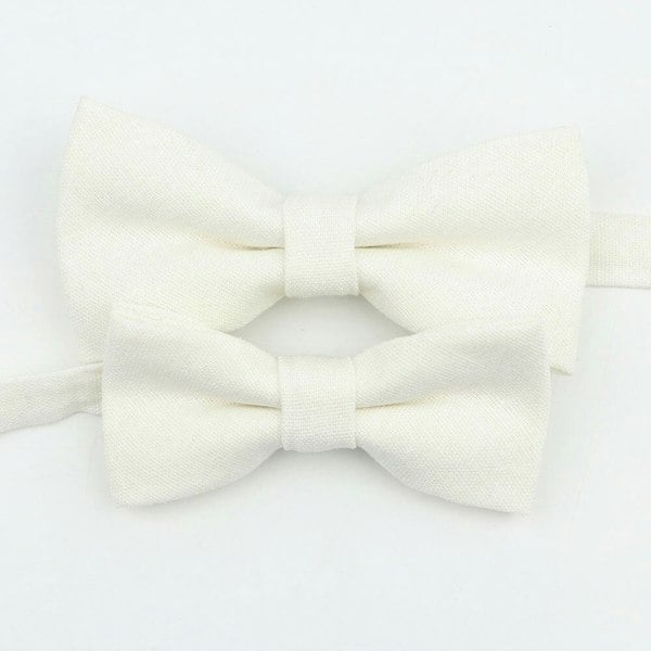 Mr Townsend Suits Mr and Master Linen Bow Tie Sets