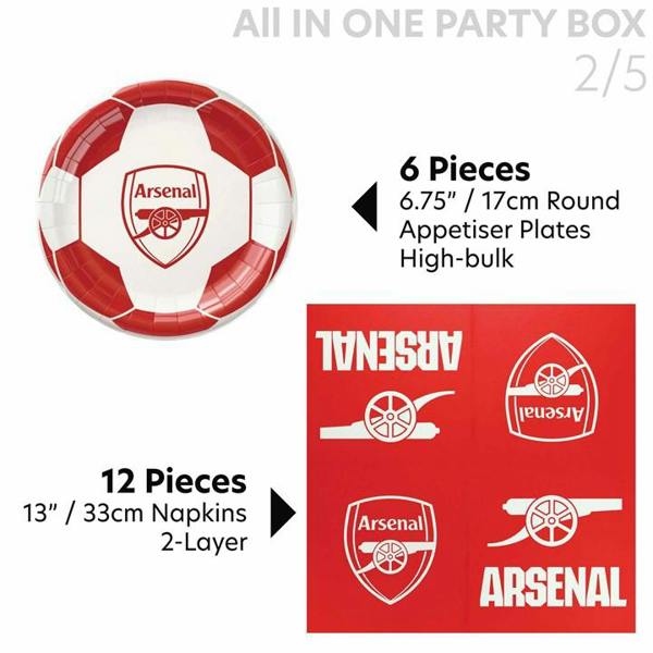 Arsenal FC All in One Party Box Set, Kitchen Accessories, Sports, Gift