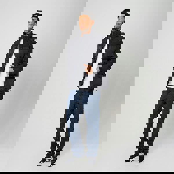 Brave Soul Black Oversized Hooded Padded Jacket - Black Image 3