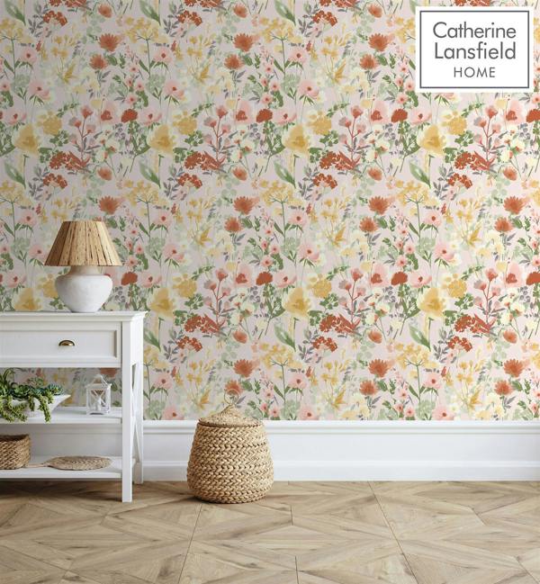 Catherine Lansfield Countryside Pink Wallpaper image 3