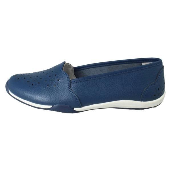 Down to Earth Ladies Down To Earth Flower Punch Details Casual Shoes F80576