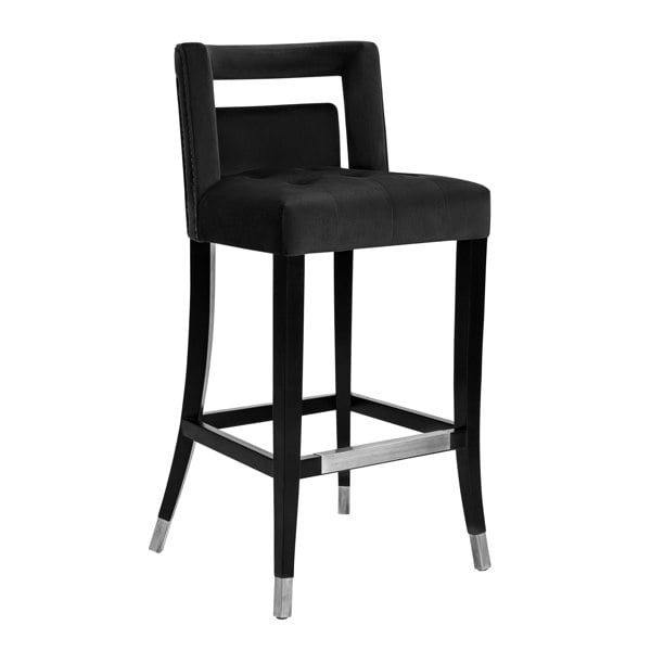 Furniture Edit Hart Black Velvet Counter Stool