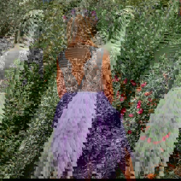 UK Flower Girl Boutique Boho Dreams Dress - Lilac Applique