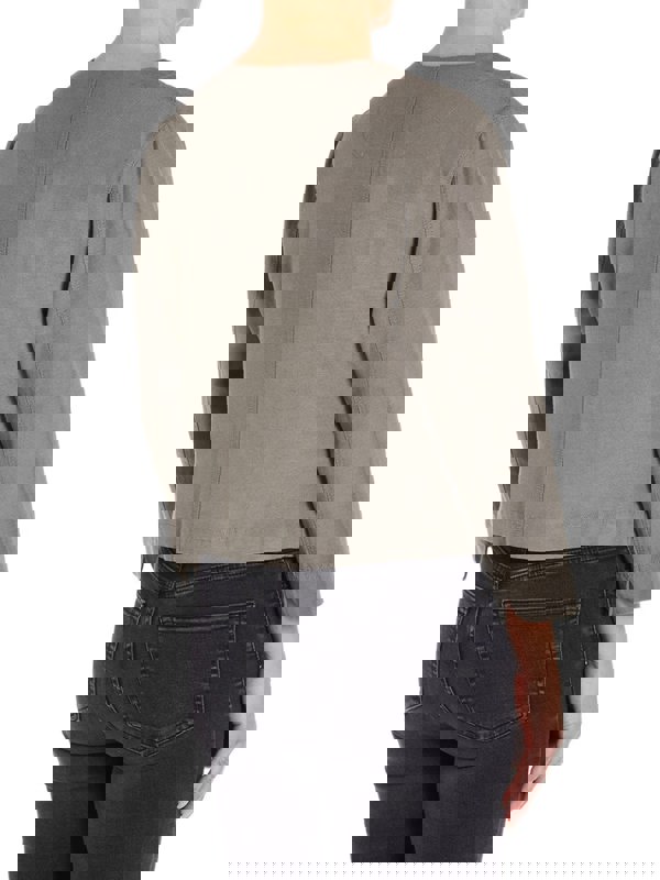 PennyPlain Linen Blend Crop Jacket - Sage