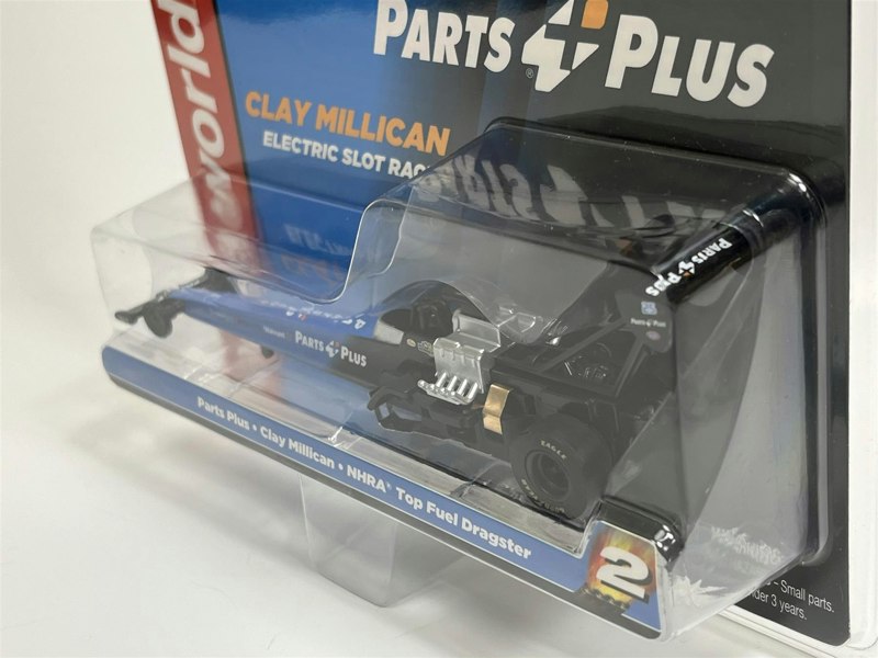 Auto World Slot Cars Parts Plus Clay Millican NHRA Top Fuel Dragster HO Scale Slot Car SC370-2