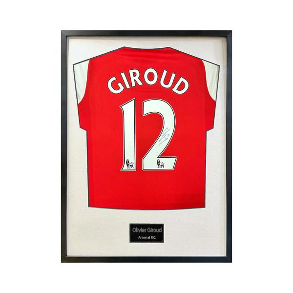 Olivier Giroud Signed Arsenal Shirt Standard Frame
