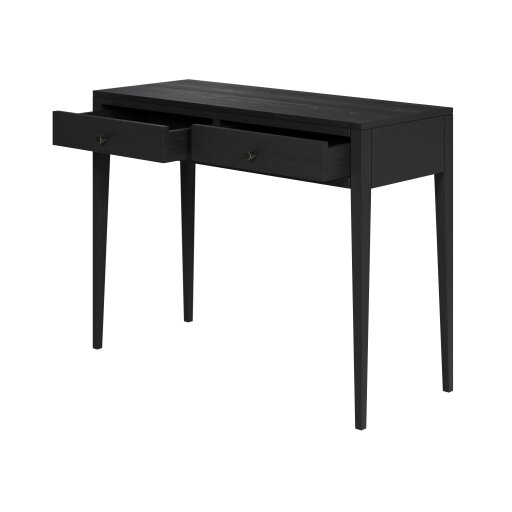 Wyld Haus Maceio Black Wood Grain 2 Drawer Desk