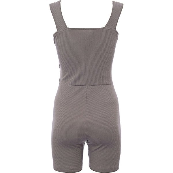 Puma Women's Storm Grey Ribbed Unitard