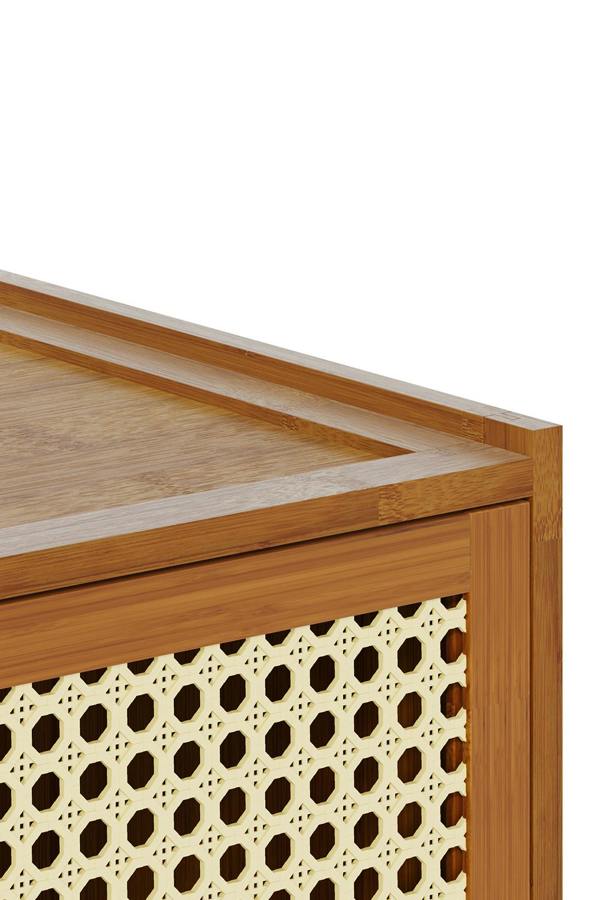 Living and Home 4-Tier Narrow Bookcase Storage Cabinet with Doors