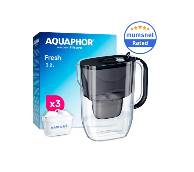 AQUAPHOR 3.2L Fresh Black with 3 x 200 litre Maxfor+ Filter