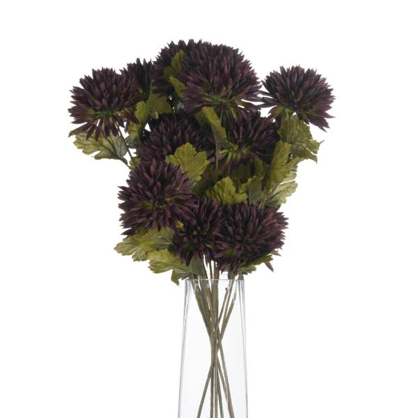 Wyld Haus Set of 3 Artificial Flowers Chocolate Chrysanthemum Stems