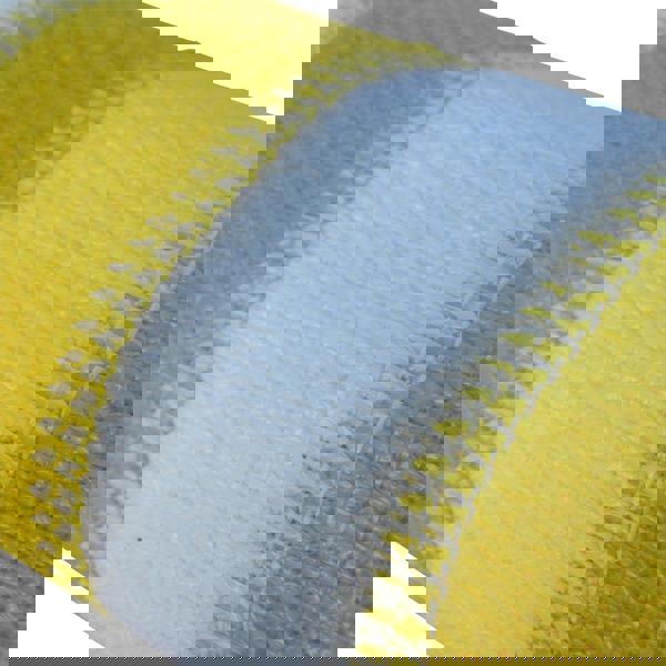 Wooden Pole Striped Camping Windbreak - Yellow 2.7M (Beach Holiday Garden Weather Shelter)