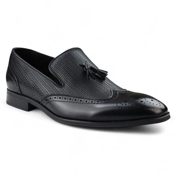 Dolcetto Men's Tassel Moccasin Loafers Smart Slip-On Dress Shoes