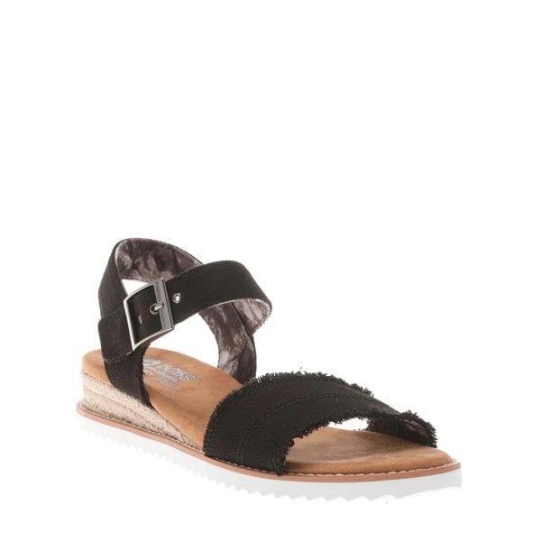 Skechers Womens/Ladies BOBS Desert Kiss - Adobe Princess Sandals - Black