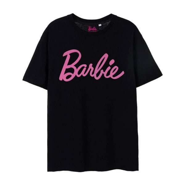 Barbie Womens Classic Logo Short-Sleeved T-Shirt - Black