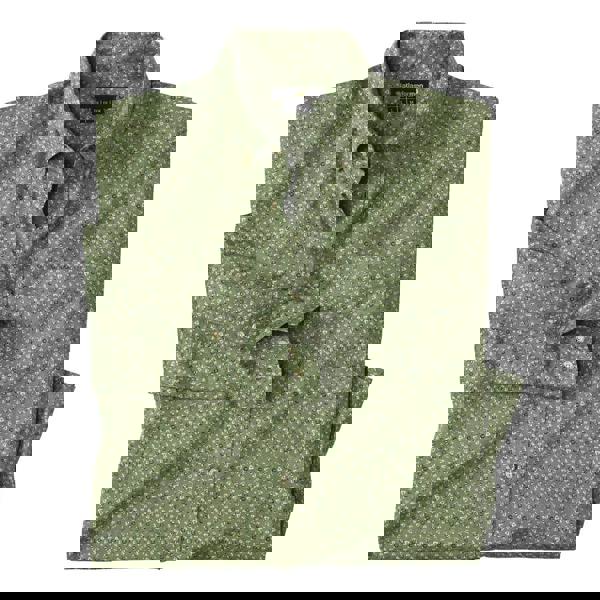 Atlas For Men Mens Microprint Poplin Shirt - Khaki Green