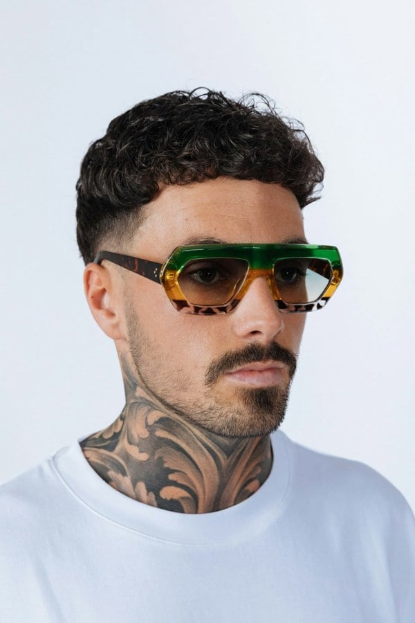 SVNX Cross-Border Flat Sunglasses in Multi Print