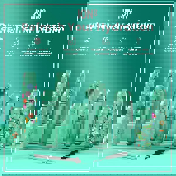 ION8 Leak Proof Slim Water Bottle, Stainless Steel, Teal, 600ml (20oz)