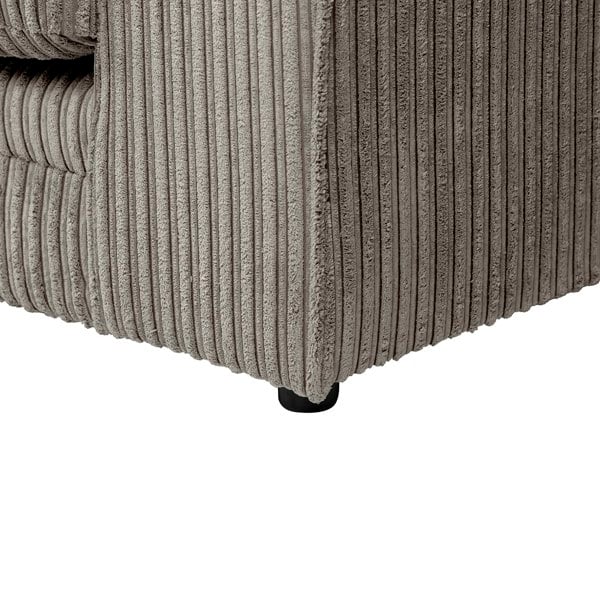 SQUAREBOXX Dylan Jumbo Cord 3+2 Seater Fabric Sofa in Grey