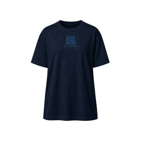 By Lanvin Printed Central Logo Blue T-Shirt