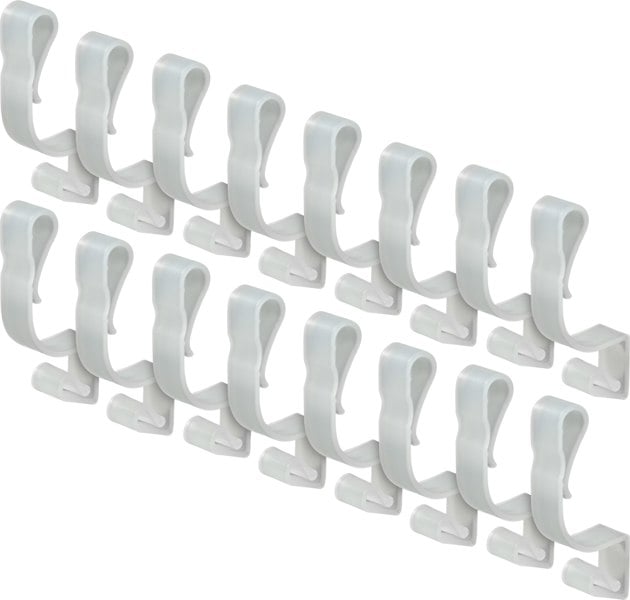 Xmas Haus Large Gutter Hooks Pack of 16 White