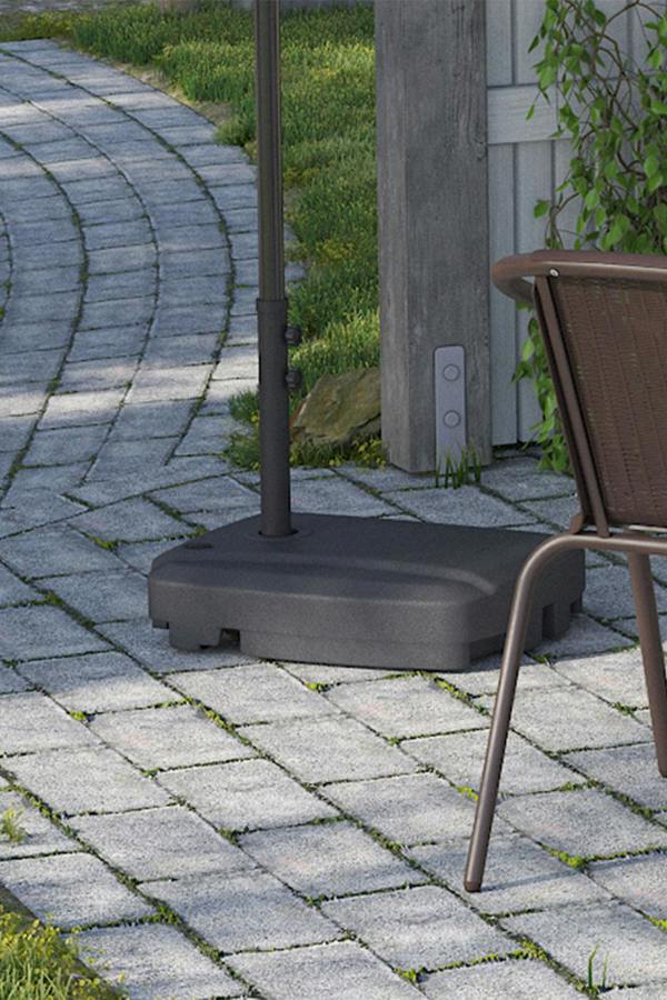 Living and Home 60KG 48mm Heavy Duty Outdoor Portable Cantilever Parasol Base - Rolling Stand with Wheels,Fillable Garden Umbrella Holder