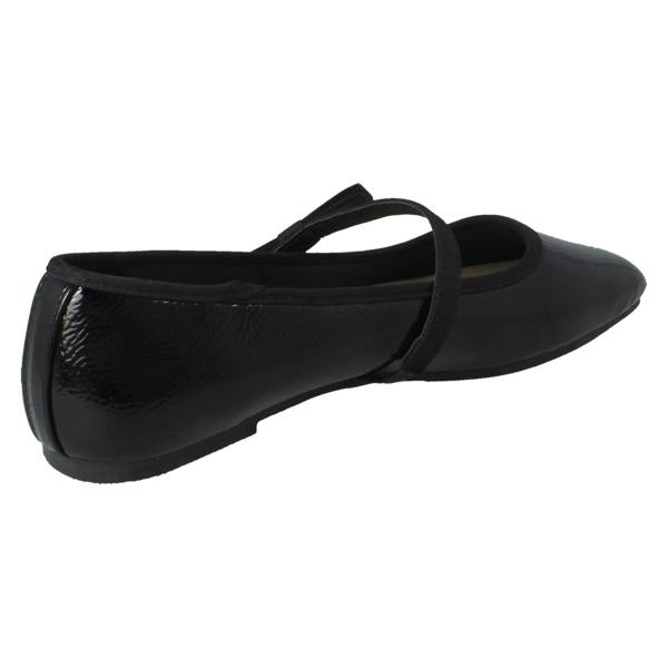 Savannah Ladies Savannah Slip On Elastic Strap Bow Detailed Mary Jane Shoes F80567