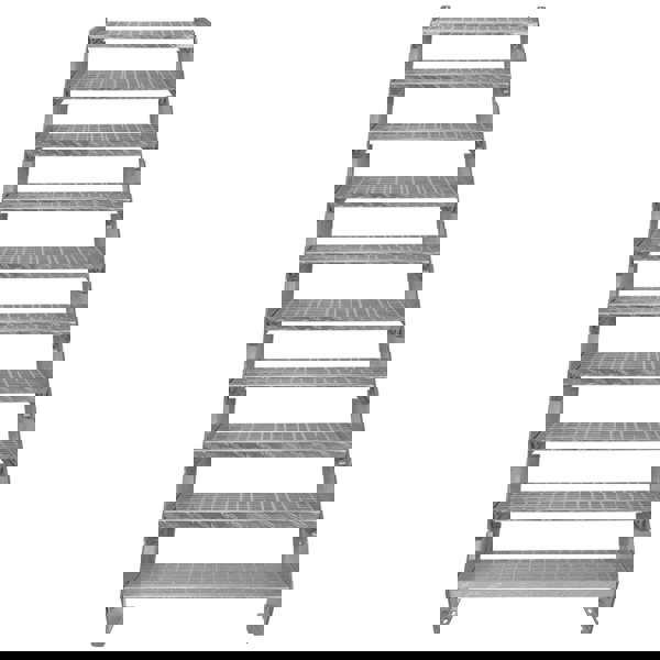 Monstershop Adjustable 10 Section Galvanised Staircase - 900mm Wide