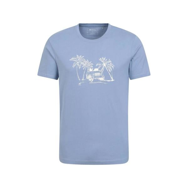 Mountain Warehouse Mens Ocean Drive Organic T-Shirt - Blue - 