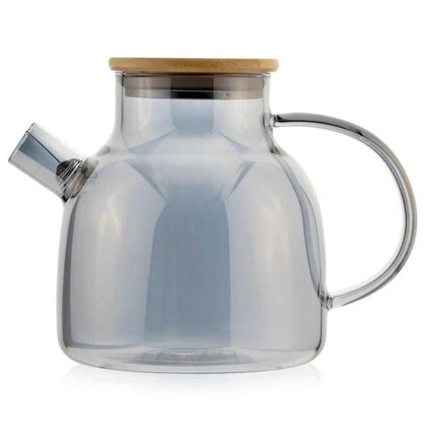 Scandi Home 1.2L Helsinki Grey Borosilicate Glass Teapot with Stainless Steel Filter