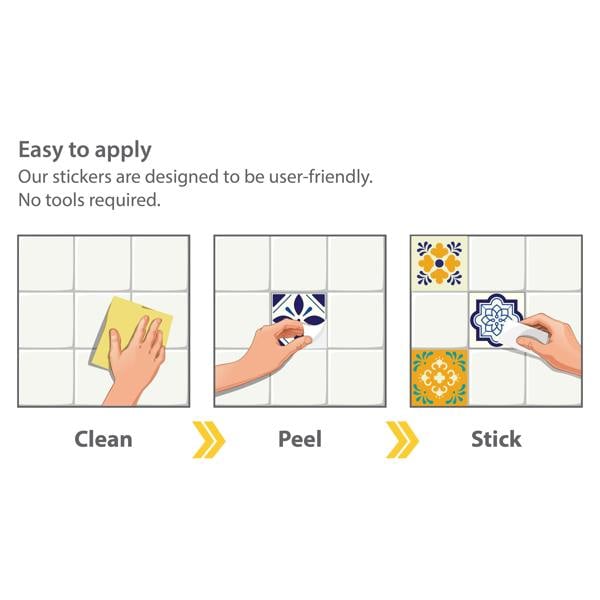 WT3041 - Canary Spanish Tiles 15cm (6in) 48pcs - Wt1565+WT1501