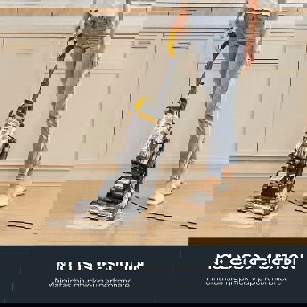 Living and Home Upright Vacuum Cleaner UEU610 with 2.2L Dust Cup, Anti-Tangle & Dual Cyclone Technology, 150° Swivel Steering & LED Lights