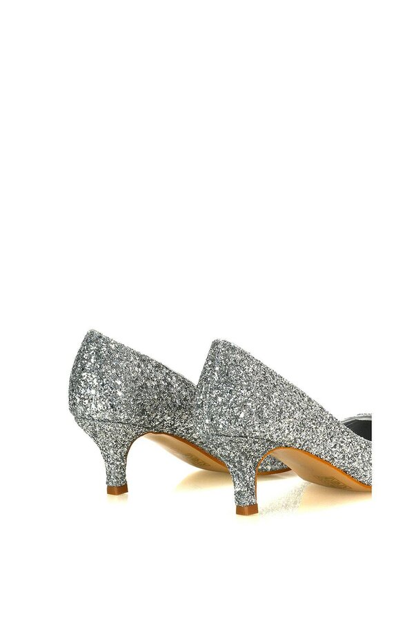 XY LONDON Pointed Toe Mid Stiletto Kitten Heel Court Shoes