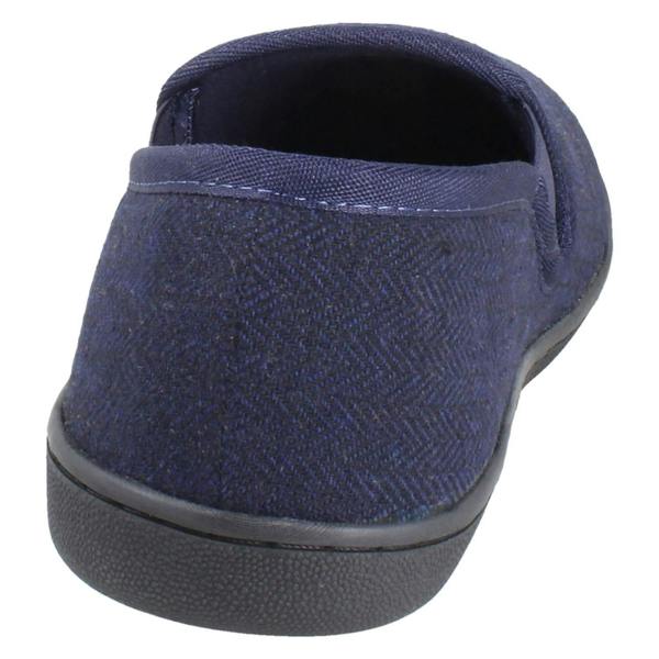 Clarks Mens Clarks Textile Slip On Twin Gusset Slippers King Ease