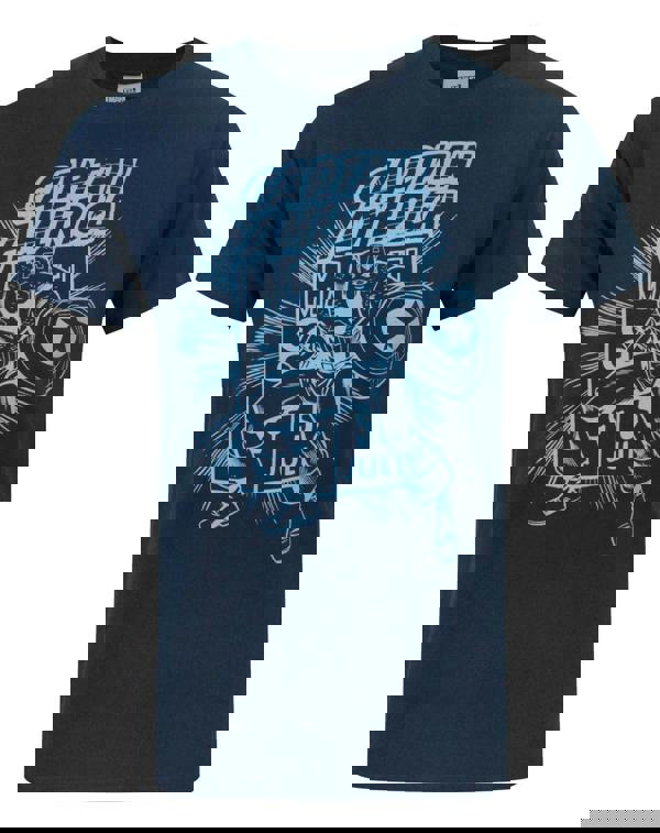 Marvel Mens Blue Captain America Short Sleeved T-Shirt