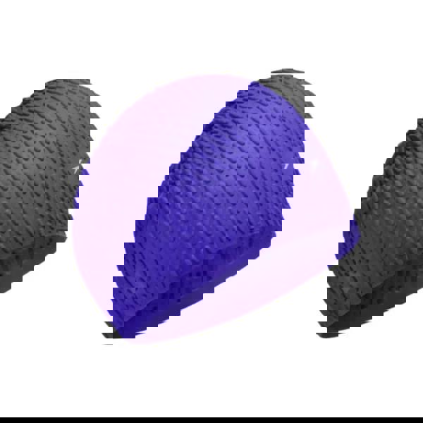 Speedo Unisex Bubble Swim Cap in royal blue textured silicone