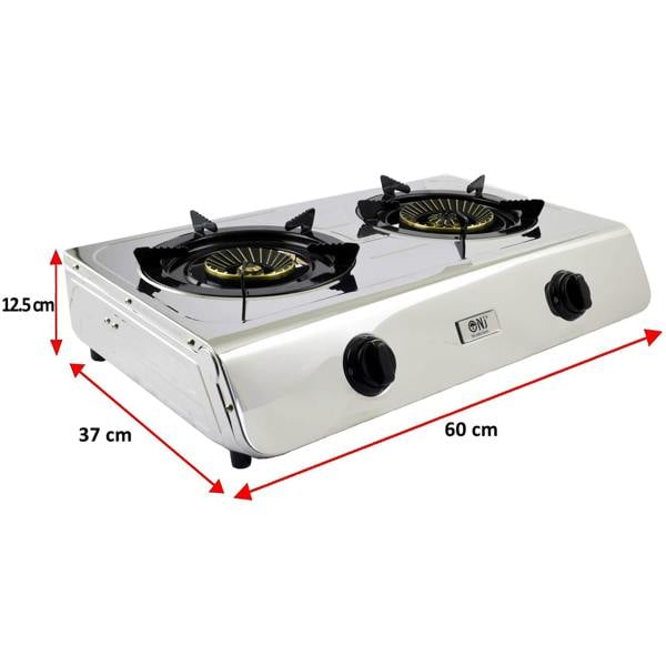 NJ-60SD Stainless steel gas stove with dimensions