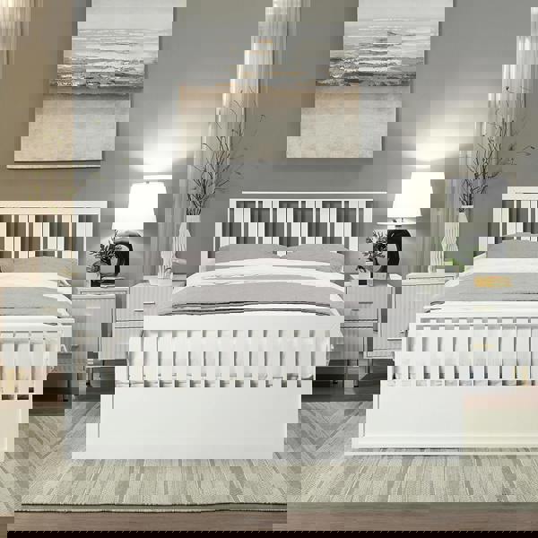 Flintshire Furniture Alyn 4ft 6 White Ottoman