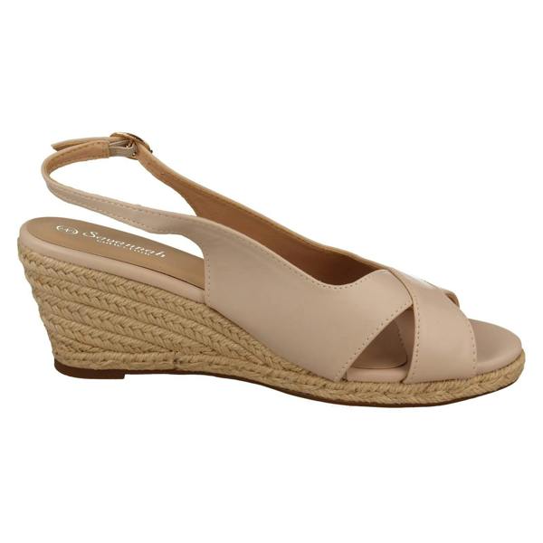 Savannah Ladies Savannah Mid Wedge Heel Espadrille Wide Fitting Sandals F2313