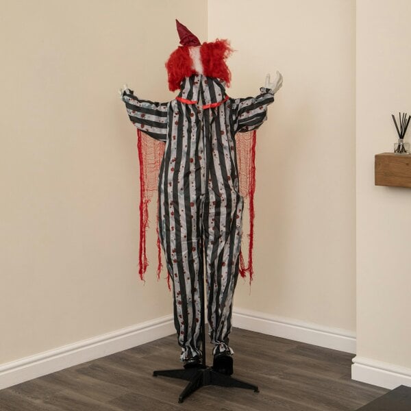 Samuel Alexander 1.8m Animated Evil Clown Sound Activated Halloween Decoration with LEDs