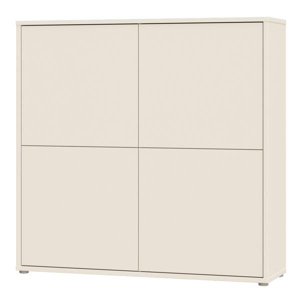 Furniture To Go Alice Springs 4 Door Large Storage Cabinet with Push-to-Open Doors in Sand