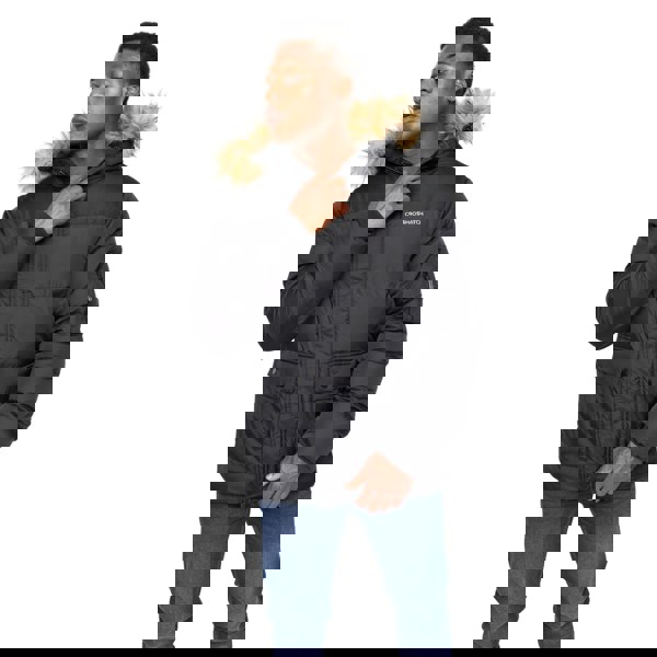 Crosshatch Mens Bentlays Hooded Jacket - Black