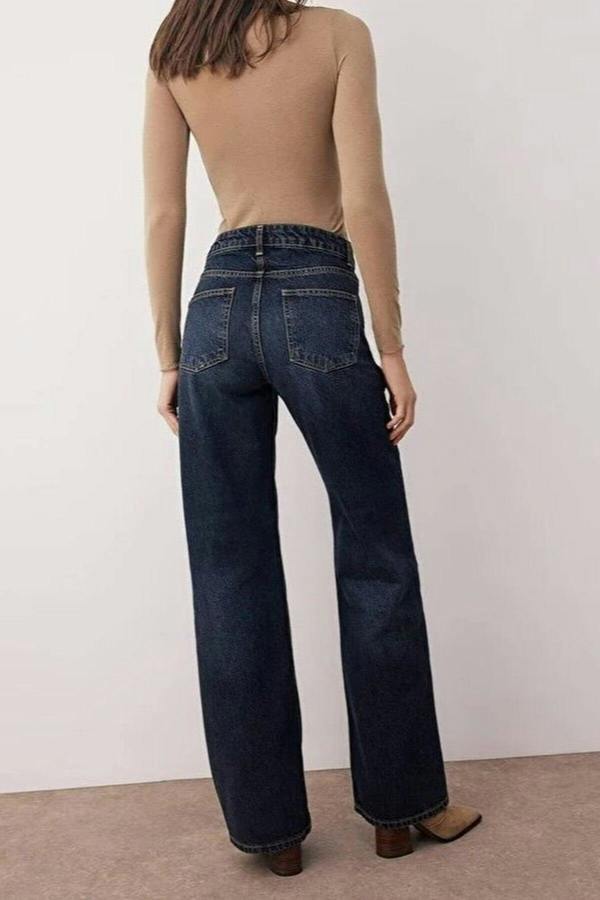 WOVCOR Normal Waist Wide Leg Jeans