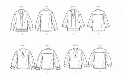 Simplicity Sewing Pattern 9681, Tops for Women, AA (10-12-14-16-18) - Easy