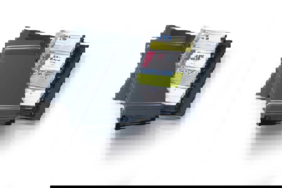 Durable VISIFIX 200 Business Card Ring Binder Album | A-Z Index Tabs | Black