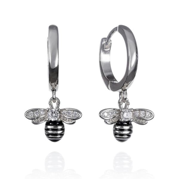 925 Sterling Silver Bumble Bee Hoop Earrings for Women - namana.london