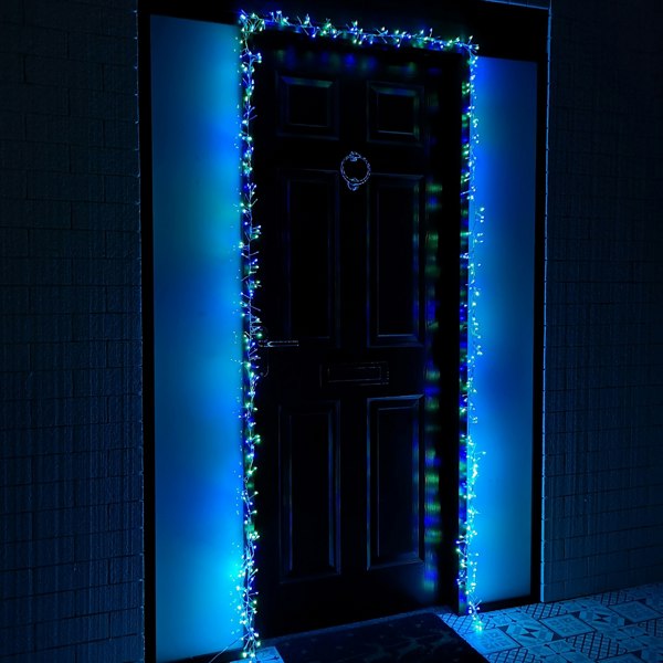 Samuel Alexander 5.5m 880 LED Indoor Outdoor Christmas Door Lights in Multi-Coloured