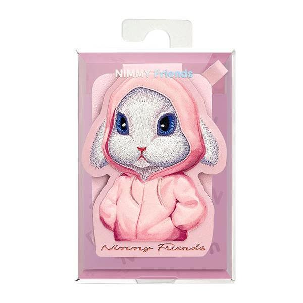 Nimmy Friends Nimmy Fashion & Cute Pink Rabbit Series Embroidery Magnetic Stand with MagSafe Pink - N-CXMC-ZJKT-08