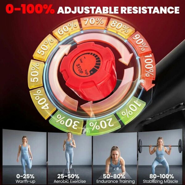 Exercise Bike for Home Gym with Smart APP, Magnetic Resistance, Adjustable Seat & Handlebars, LCD Display, Wheels
