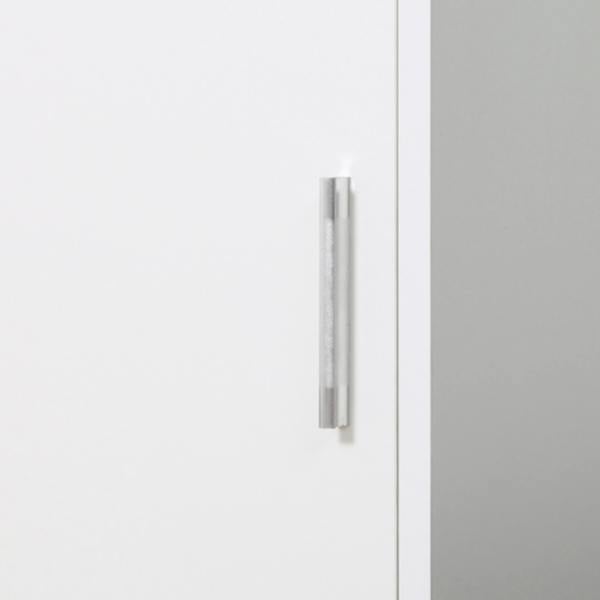 Dyzi Tall Mirrored Bathroom Cabinet 5 Shelves Adjustable Storage White